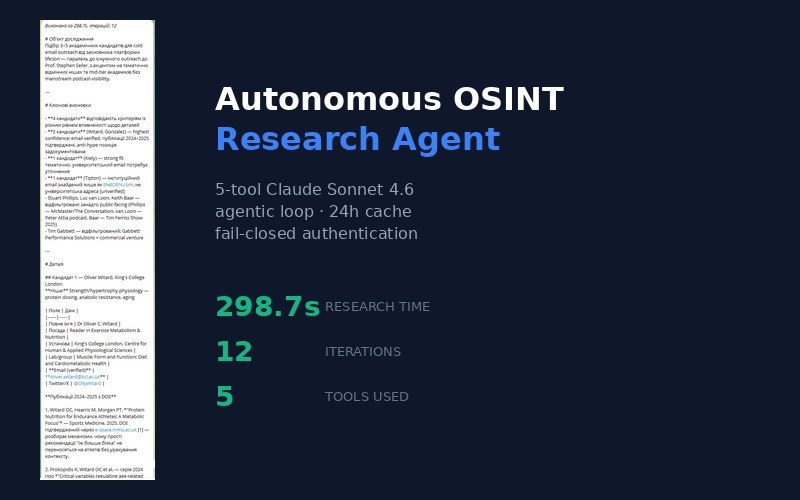 OSINT Research Agent